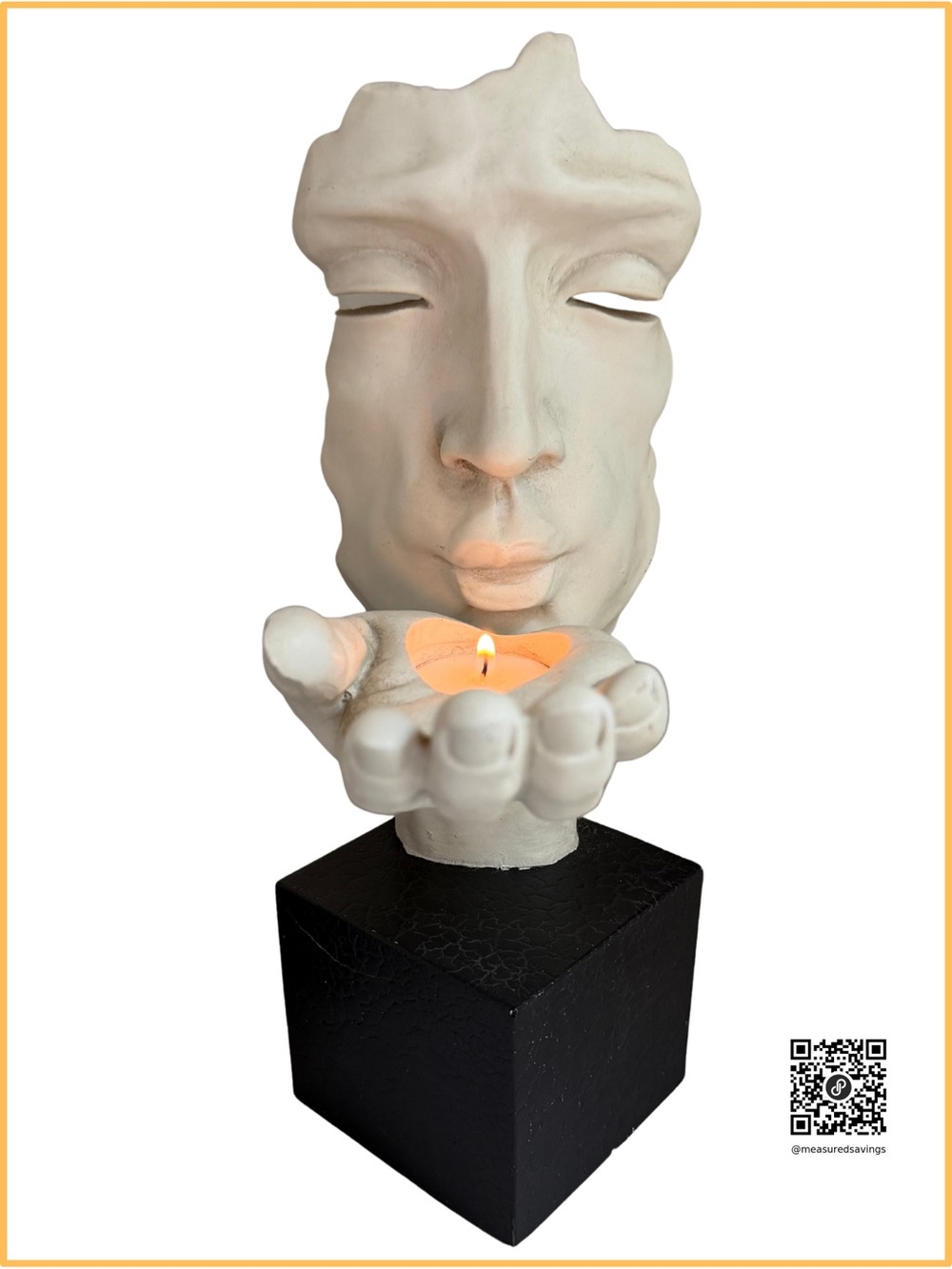 Blowing a Kiss - TMS Vitruvian Collection Sculpture / Bookend with votive candle